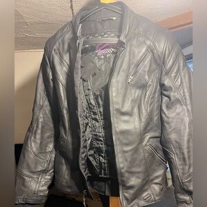 Shift Black Leather Motorcycle Jacket